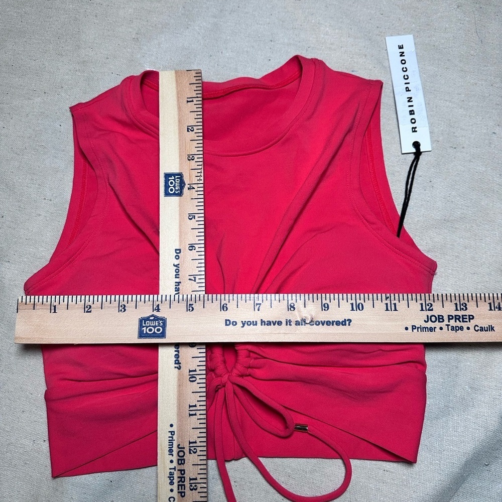 ROBIN PICCONE Aubrey Tank Top Swimsuit Tank Top Poppy Small Keyhole NWT - Picture 2 of 7
